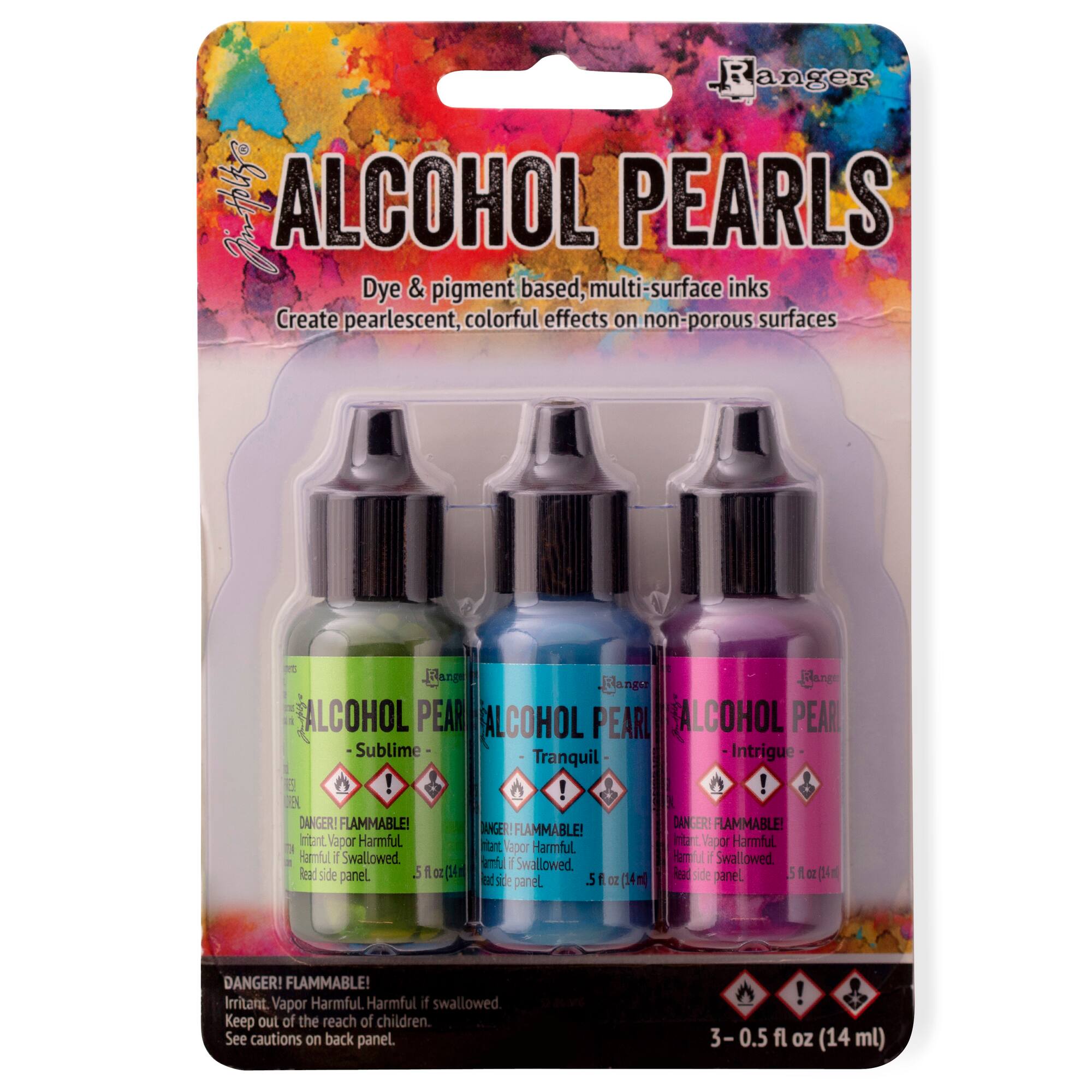 6 Packs: 3 ct. (18 total) Ranger Tim Holtz® Alcohol Ink Pearl Kit 2